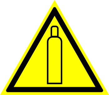 W19 газовый баллон (пленка, сторона 200 мм) - Знаки безопасности - Предупреждающие знаки - Магазин охраны труда ИЗО Стиль
